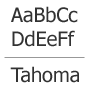 Schrift Tahoma